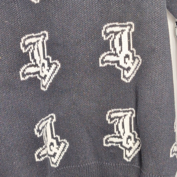 Vintage Joyrich Joy Logo Oversized Sz L Cotton Knit Sweater - Picture 2 of 9